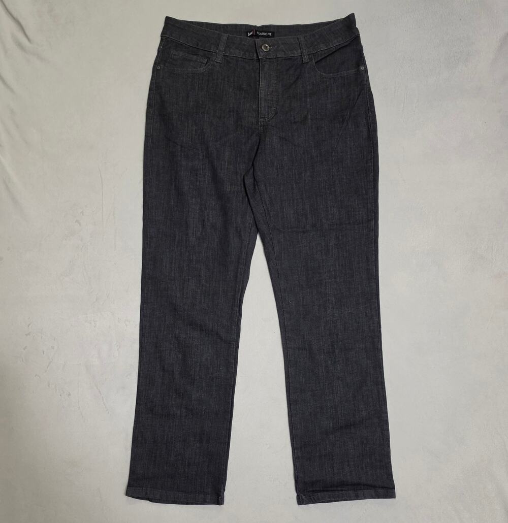 Lee Classic Fit Women's Dark Wash Stretch Denim Jeans Size 12 Short